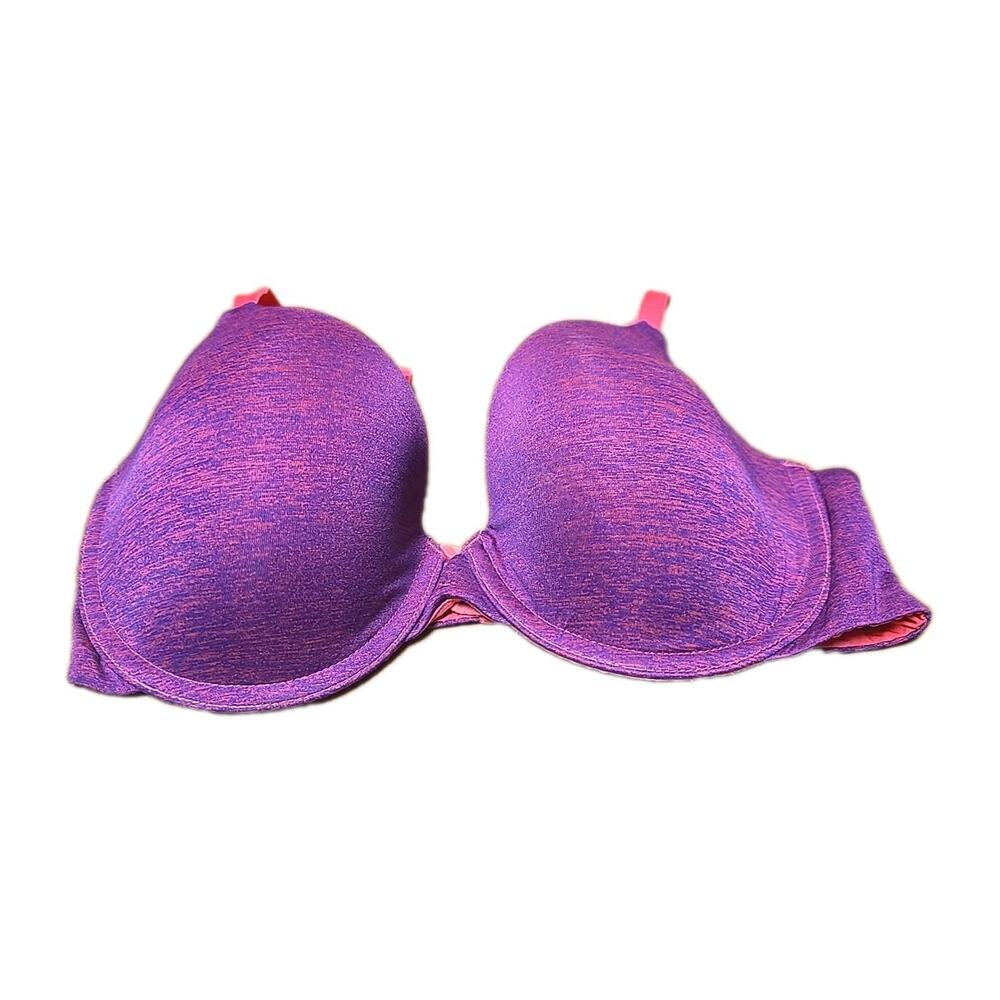 Victoria's Secret Purple Uplift Adjustable Semi Demi Underwire Bra Size 34D‎